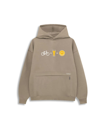 HOODIE / BUZO OVERSIZE BEIGE BEER UNISEX