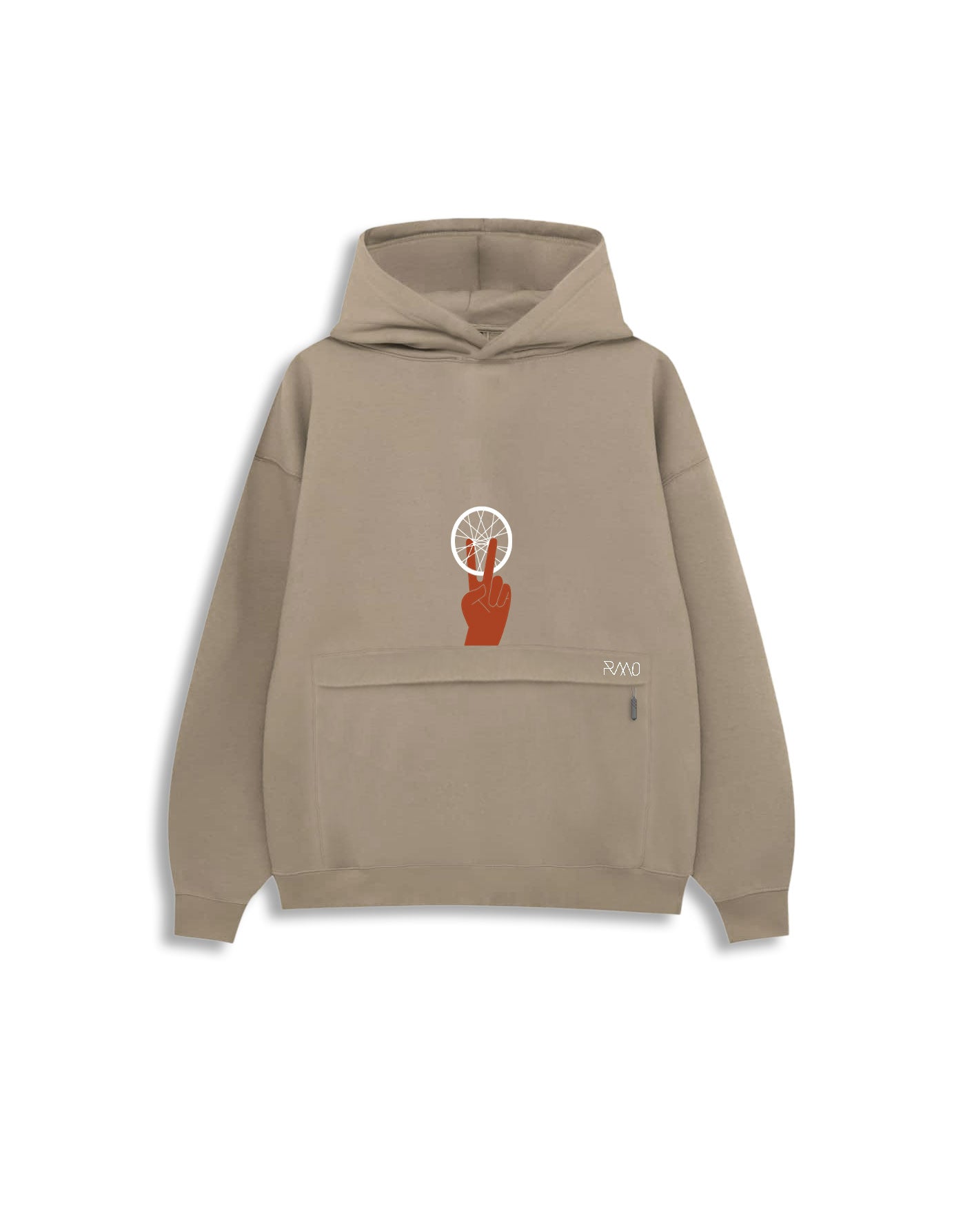 HOODIE / BUZO OVERSIZE BEIGE PEACE UNISEX