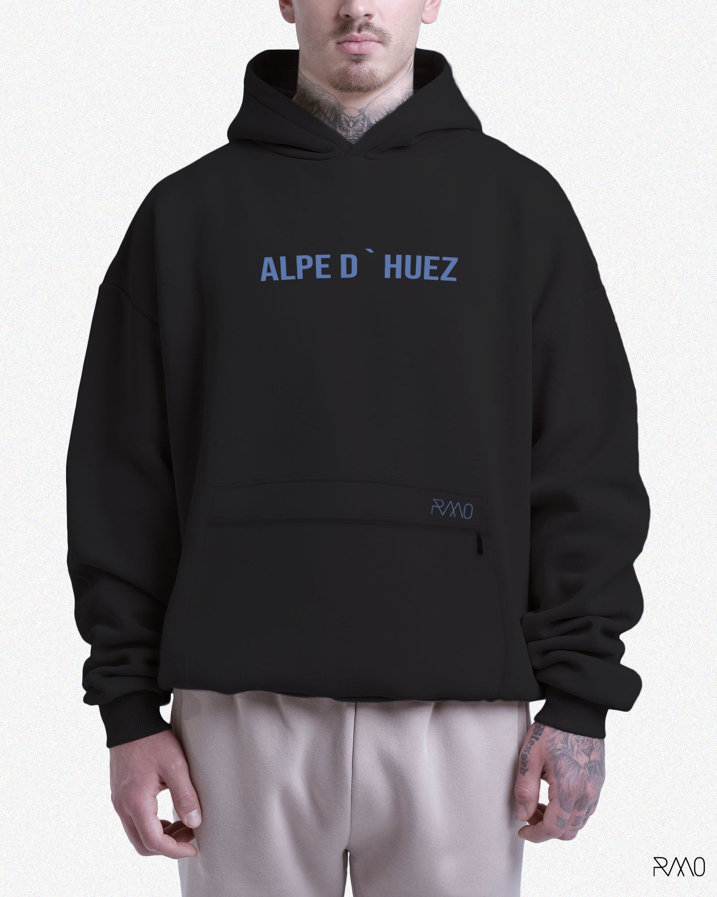 HOODIE / BUZO OVERSIZE NEGRO ALPE UNISEX