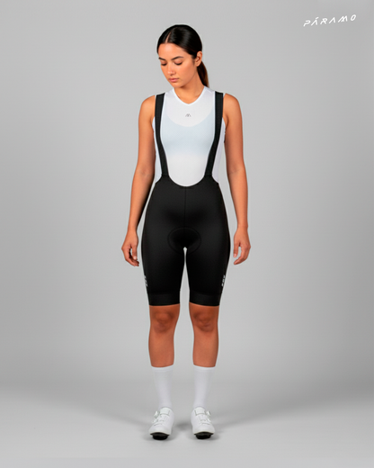 Pantaloneta Mujer QR bib short negra ciclismo 2.0