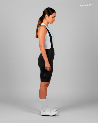 Pantaloneta Mujer QR bib short negra ciclismo 2.0