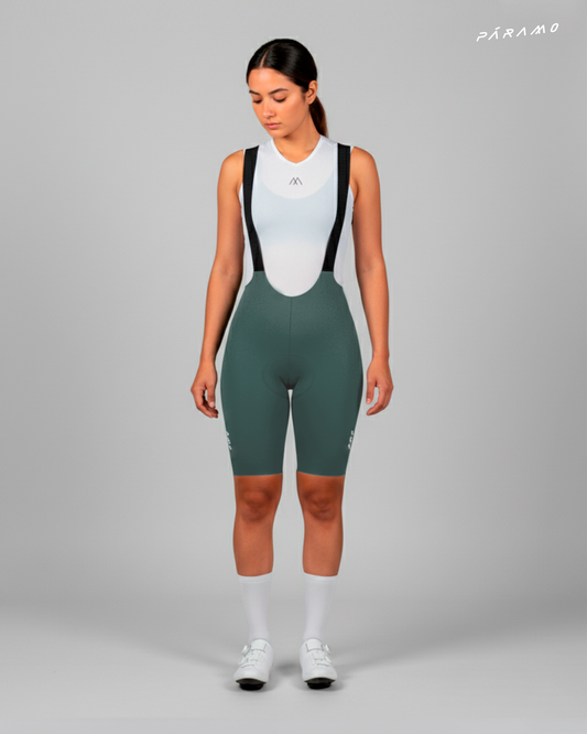 Pantaloneta Mujer QR bib VERDE ARAUCO ciclismo 2.0
