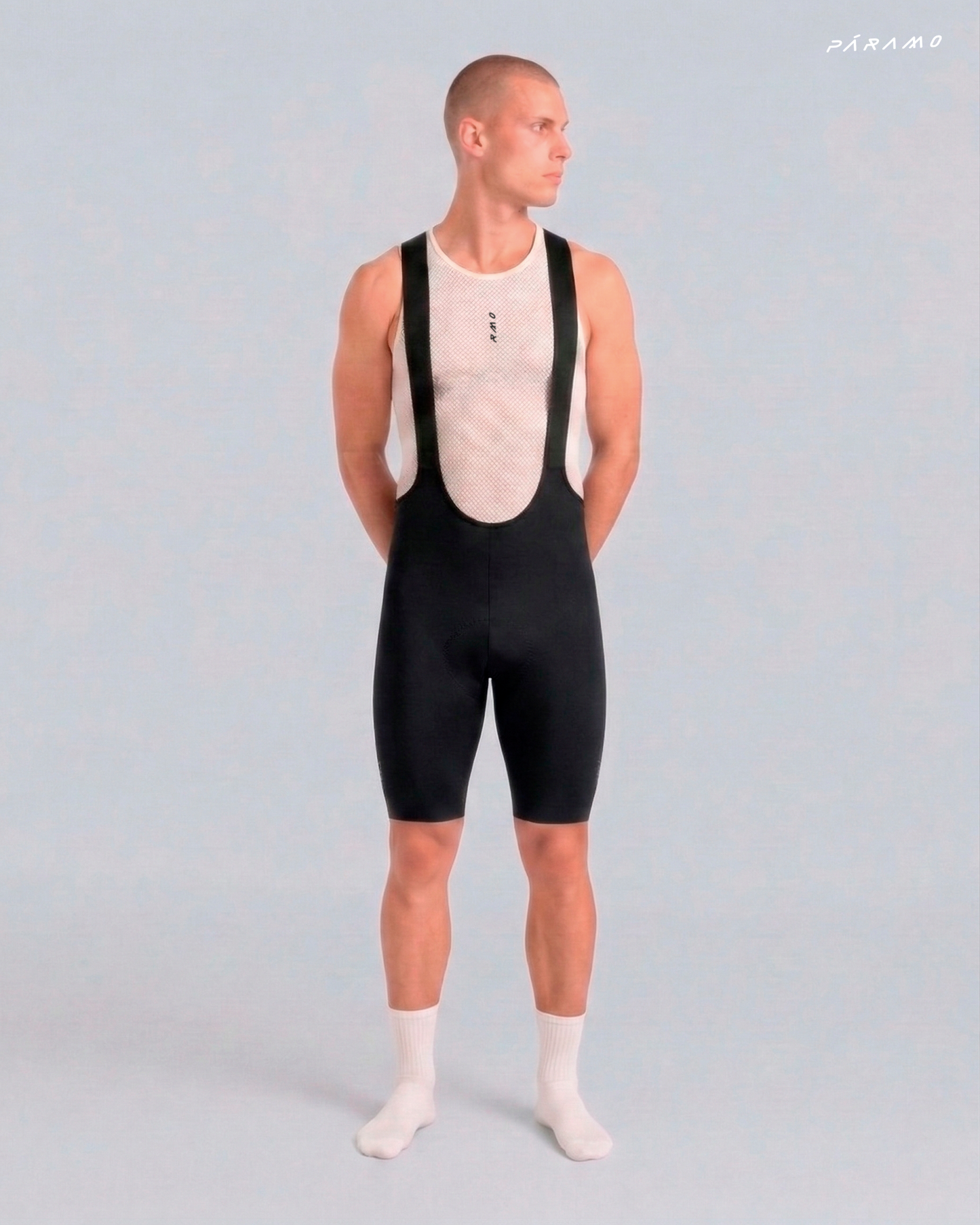 Pantaloneta bib short ZERO 2.0 negra ciclismo hombre 8 horas sin costuras