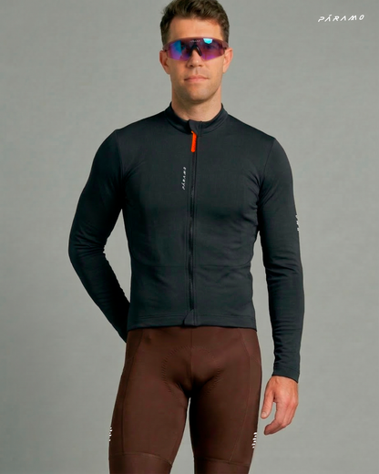 JERSEY VETTA NEGRO UNISEX TÉRMICO CICLISMO