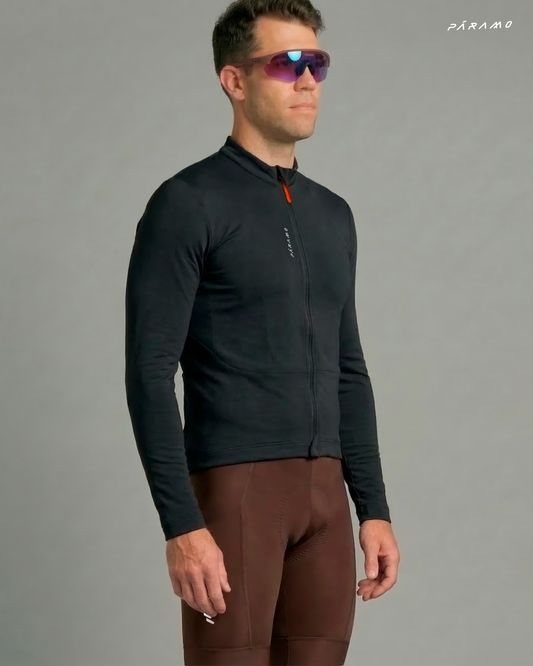 JERSEY VETTA NEGRO UNISEX TÉRMICO CICLISMO