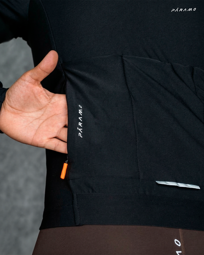 JERSEY VETTA NEGRO UNISEX TÉRMICO CICLISMO