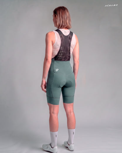 Pantaloneta bib EPIC PRO 2.0 Mujer Verde ciclismo 9+ horas