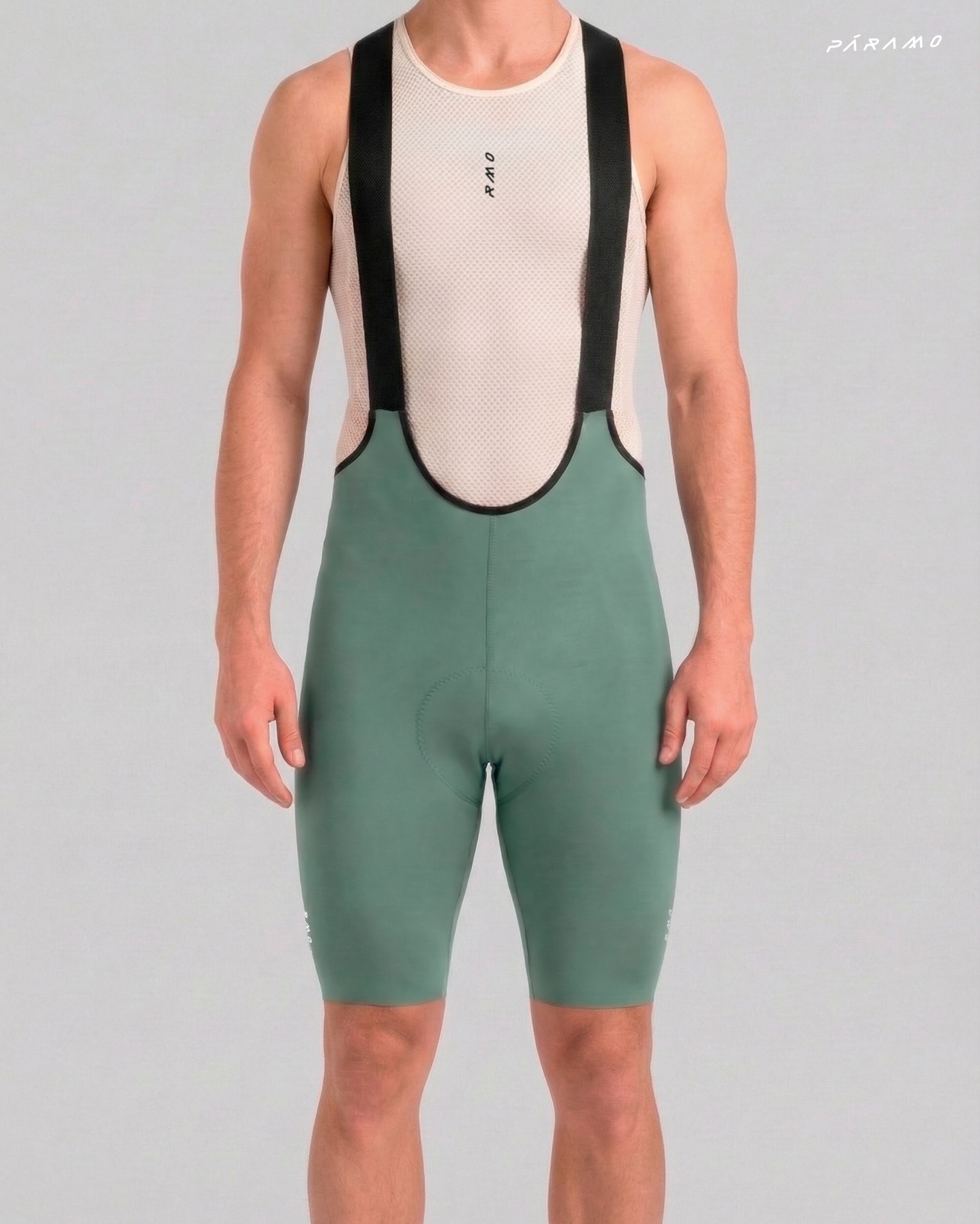Pantaloneta bib short ZERO 2.0 VERDE ARAUCO ciclismo hombre 8 horas sin costuras