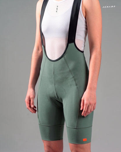 Pantaloneta bib EPIC PRO 2.0 Mujer Verde ciclismo 9+ horas