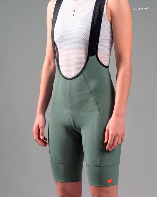 Pantaloneta bib EPIC PRO 2.0 Mujer Verde ciclismo 9+ horas