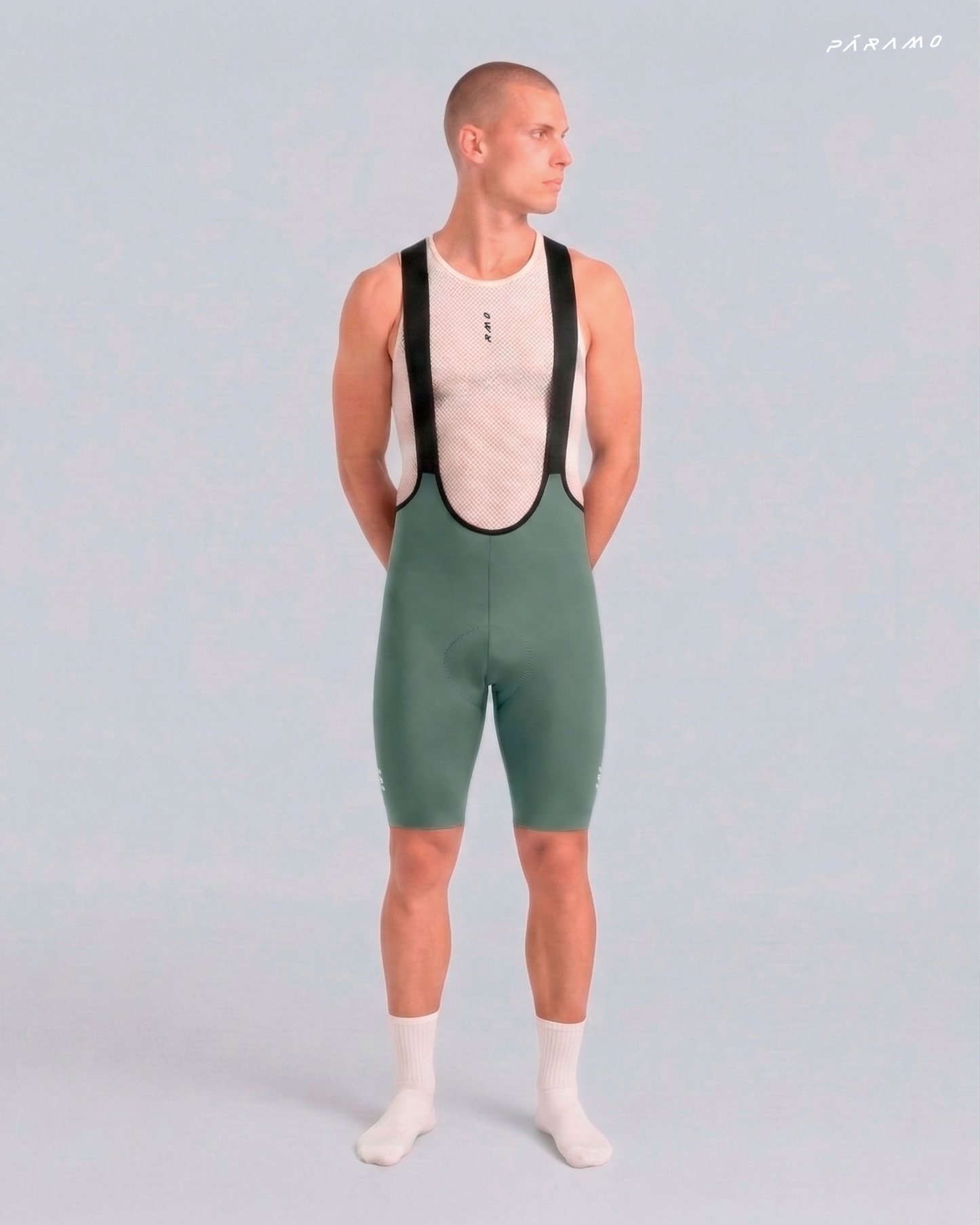 Pantaloneta bib short ZERO 2.0 VERDE ARAUCO ciclismo hombre 8 horas sin costuras