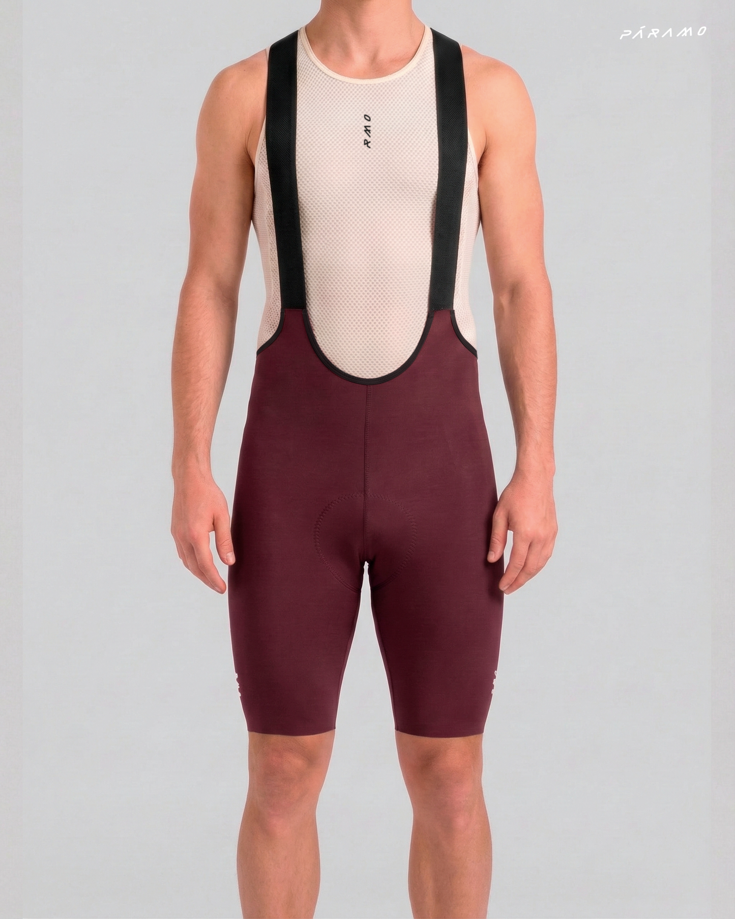 Pantaloneta bib short ZERO 2.0 VINO ciclismo hombre 8 horas sin costuras