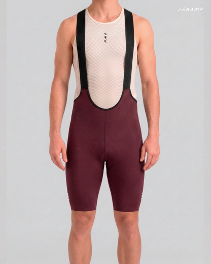 Pantaloneta bib short ZERO 2.0 VINO ciclismo hombre 8 horas sin costuras