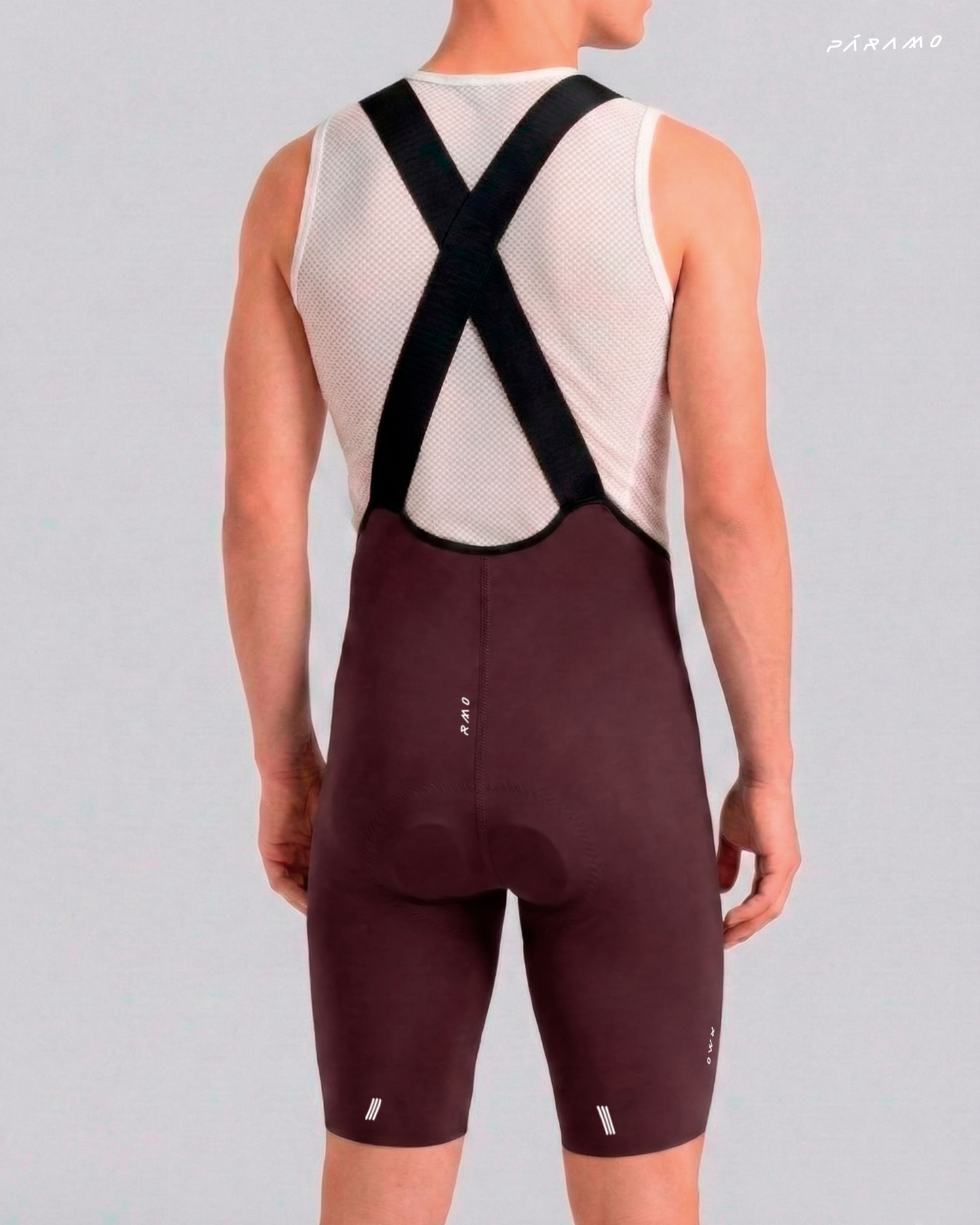Pantaloneta bib short ZERO 2.0 VINO ciclismo hombre 8 horas sin costuras